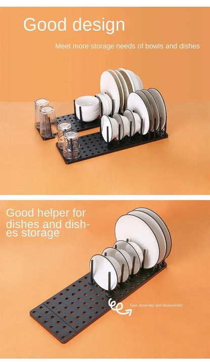 Kitchen Organizer Sink Dish Drying Rack Sink Drain Shelf Bowl Plates Shelf Storage Drawer Desktop Adjustable Holder Accessories