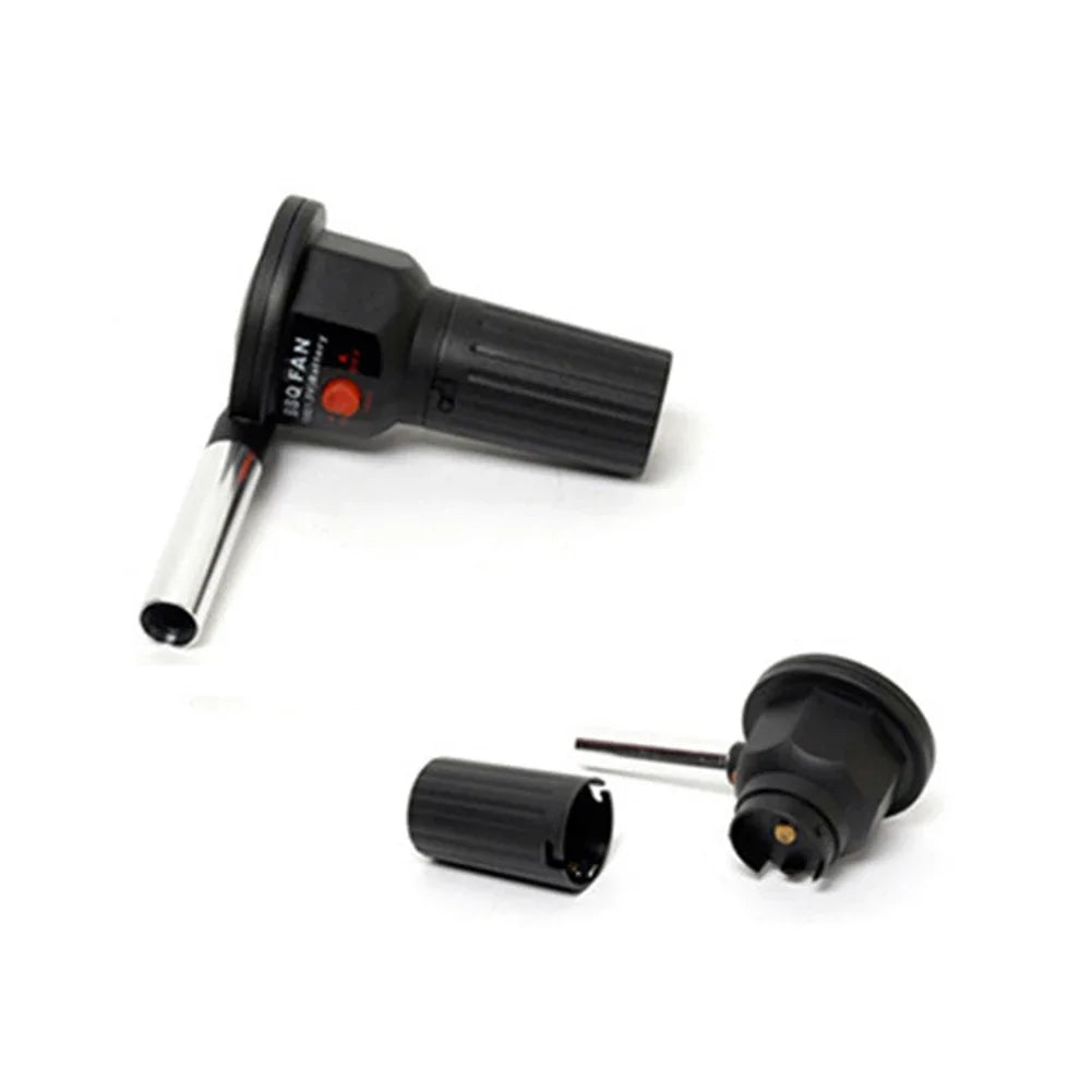BBQ Electric Fan Air Blower Aluminum Alloy Barbecue Air Blower Handheld Barbecue Grill Fire Bellow Grill Tool for Picnic Camping