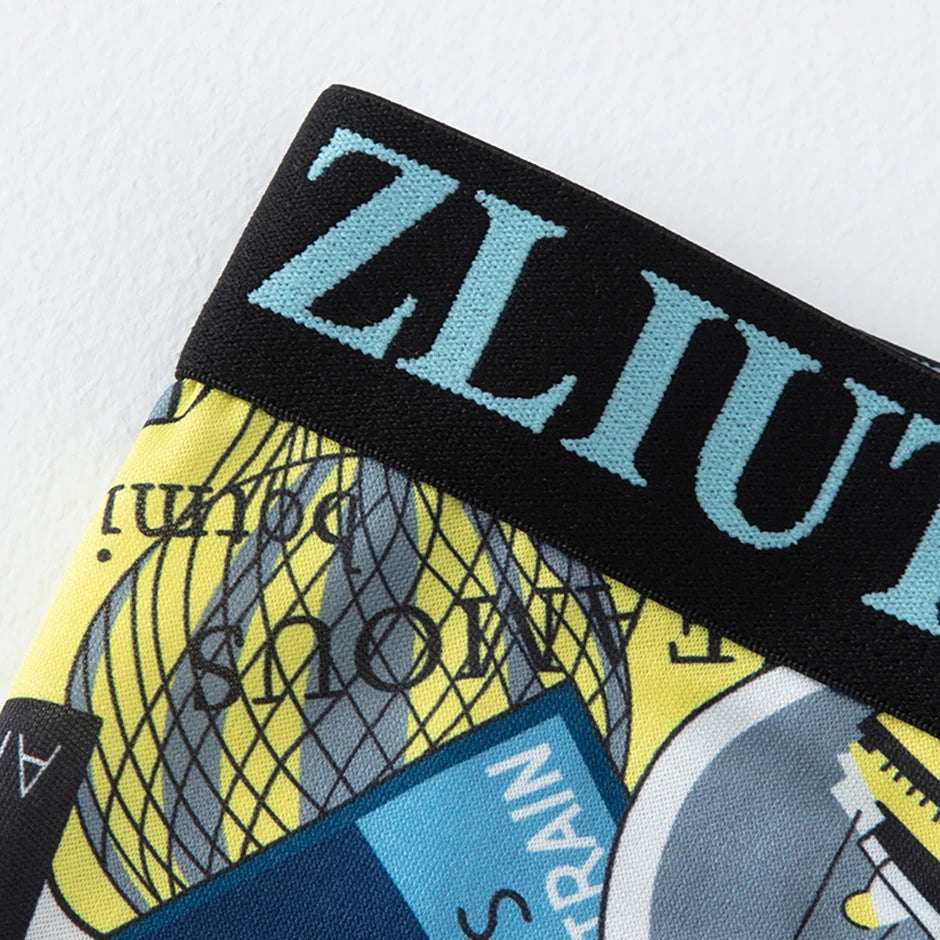 5/10 Pack Multi-size Teenagers To Adults Men's Boyshort Leisure Sports Joker Elastic Waist Long Men's Underwear Can Be Parent-ch