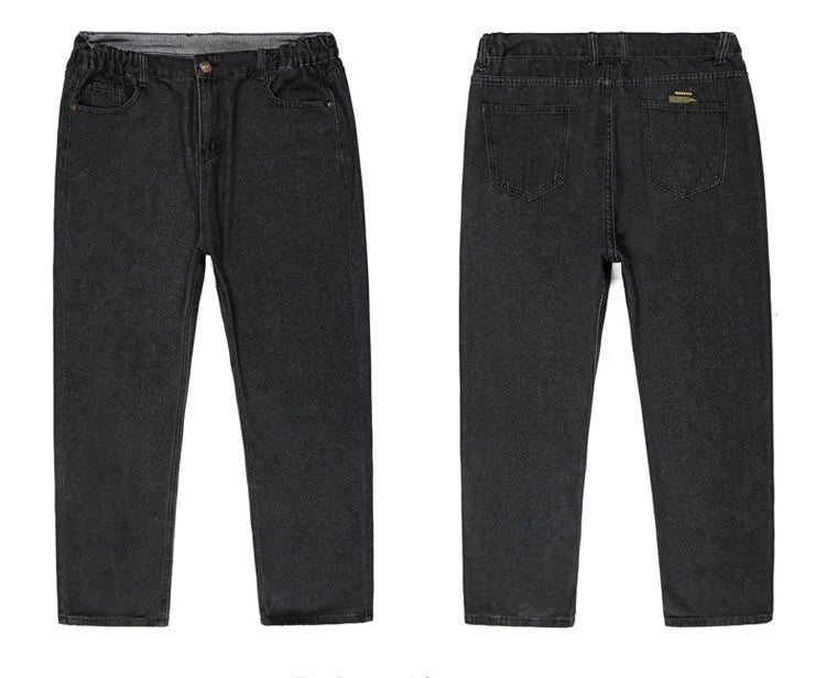 10XL Oversize Jeans Men Fashion Streetwear Plus Size Cotton Loose Jeans Pants Casual Cargo Pants Breathable Big Fat Trousers