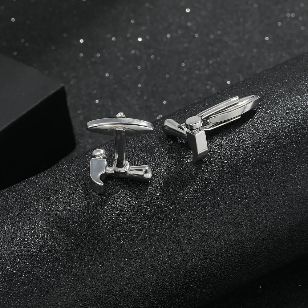 Tools Collection Jewlery Scissor Hammer Shaped Cufflinks For Men Boys Accessories Festival Gift