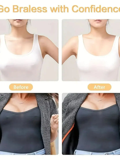 100pcs Invisible Strapless Self-Adhesive Nipple Patches - Disposable Invisible Nipple Patches, Summer Underwear Accessories Skin