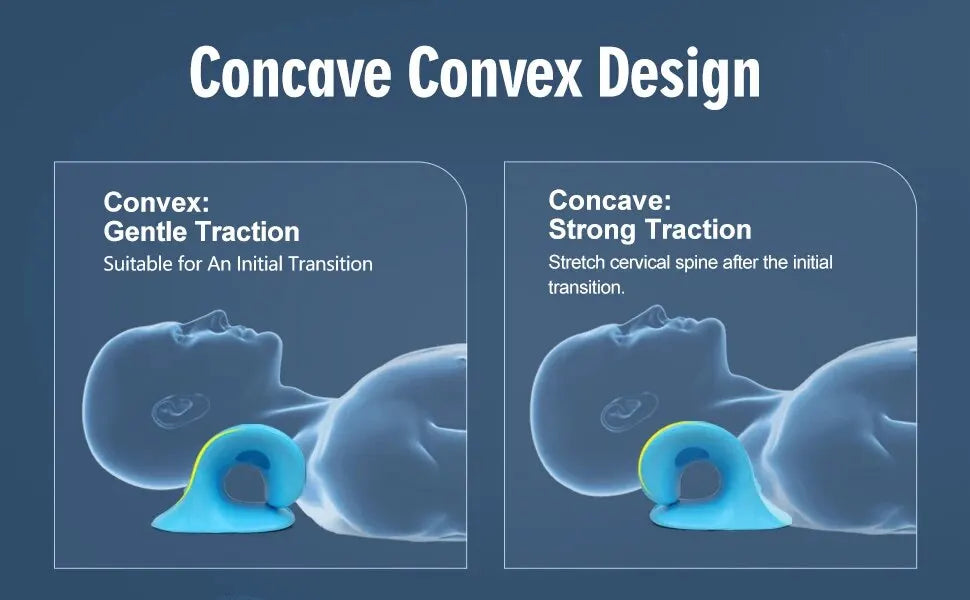 Neck and Shoulder Relaxer Cervical Traction Device for Relief and Cervical Spine Alignment Chiropractic Pillow Neck Stretcher