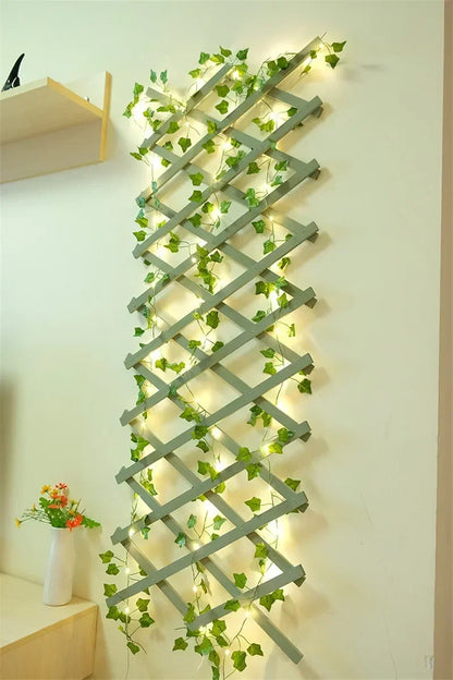 Flower Green Leaf String Lights Artificial Vine Fairy Lights Battery Powered Christmas Tree Garland Light for Weeding Home Decor