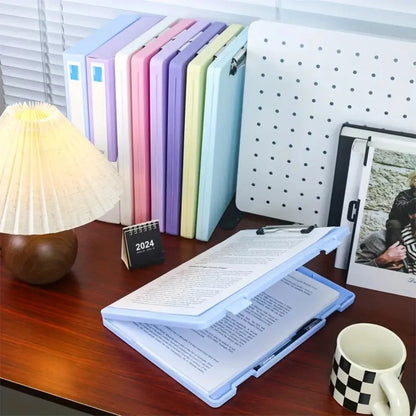 WQN-1PC Multi-Color Multi-function Large Capacity A4 Clip Storage Box For School And Office Use