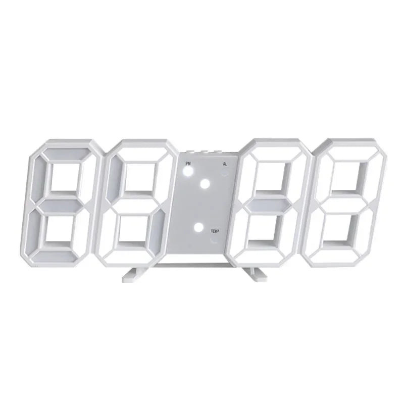 3D Mini Clock LED Digital Wall Clock Desk Clock Electronic Alarm Clock Living Room Wall Clock DIY Kitchen Timer Cute Timer