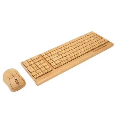 SOFT-Wireless Keyboard Mouse Bamboo Wood Computer Keyboard Bamboo Wireless Keyboard Andmouse