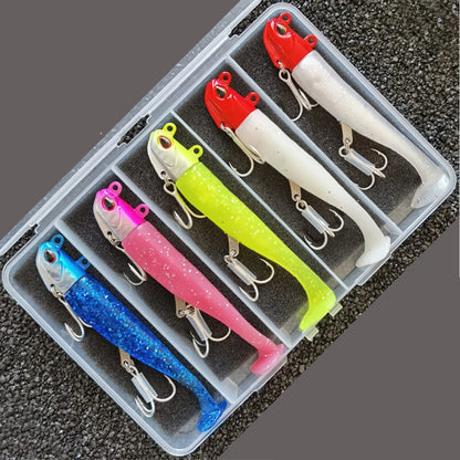 5pcs 24g/105mm Artificial soft Bait Lumious/Glow Mackerel Sea Bullet Bass Snapper Fishing Lure Wobblers Swimbait Jigging Baits