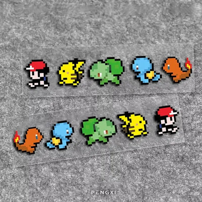 2pcs/Set Pokemon Charmander Reflective Car Stickers Collision Night Warning Reflective Sticker for Automobile Trunk Accessories