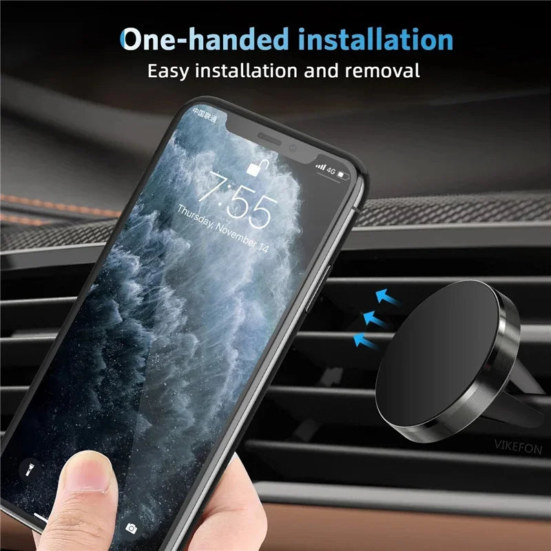 Magnetic Phone Holder in Car Stand Magnet Cellphone Bracket Car Magnetic Holder for Phone for iPhone 15 14 13 12 Huawei Xiaomi
