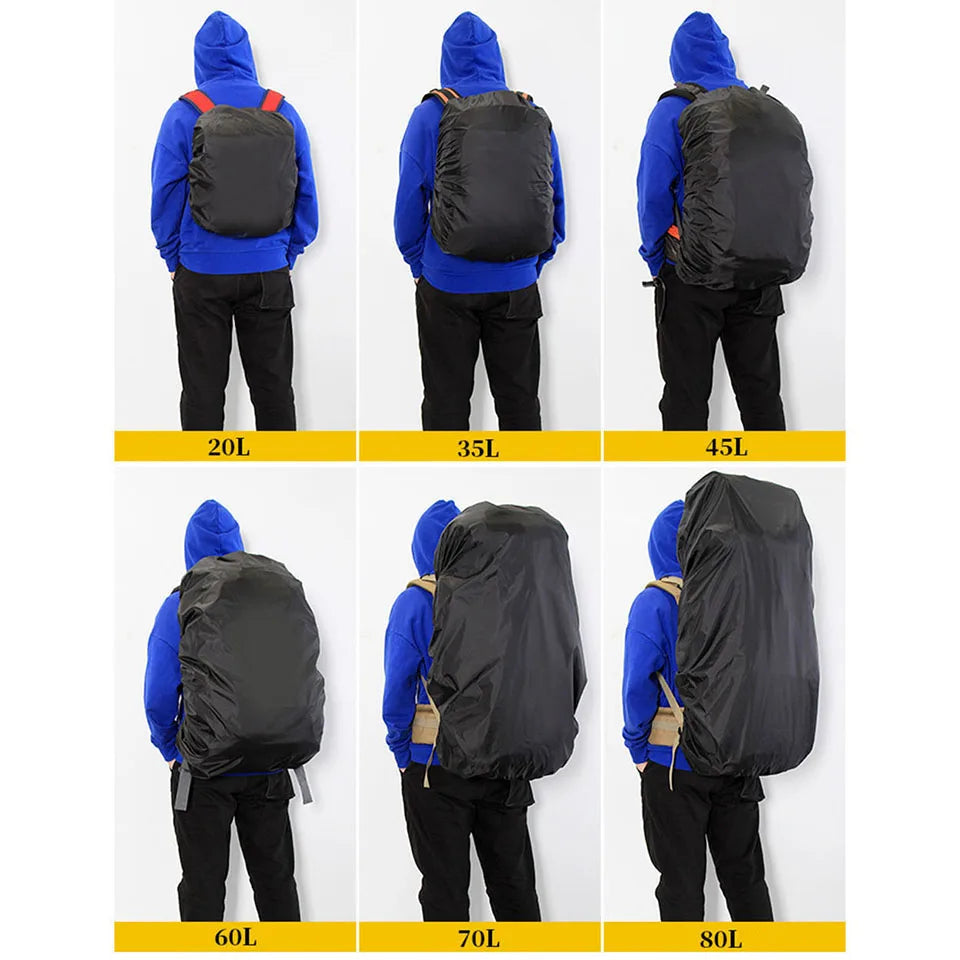 KoKossi 1Pcs 20-60L Outdoor Hiking Backpack Rain Cover Backpack Waterproof Cover Cycling Hiking Reflective Rain Cover Unisex
