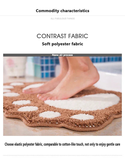 Bathroom Rugs Mats Water Absorbent Non-Slip Mat Used in Bathroom, Shower, Microfiber Bath Mat Machine Bath Mat Bathroom Mat