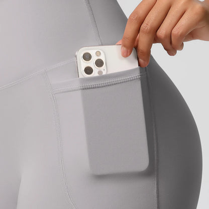 Women Sports Short With PocketedYoga Legging Shorts Squat Proof High Waist Fitness Tight Shorts Quick Drying Cycling Workout Gym