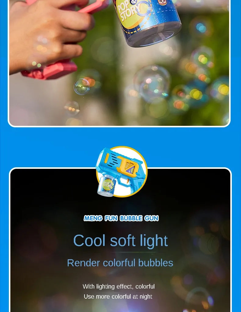 Children Bubble Gun Toy Astronaut Fully Automatic Bubble Machine Bubbles Gun Outdoor Game Fantasy Toy for Boys Girls Gifts