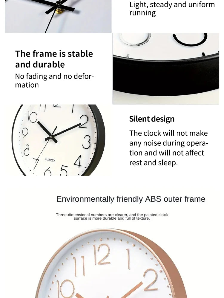 8 Inch Mute Quartz Wall Clock Cubic Digital Clock Living Room Bedroom Wall Clock Simple Digital Clock Home Decorations