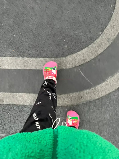 2024 Sanrio Hello Kitty Pajamas Halloween Flannel Fashion Trouserswomen Kawaii Woolen Anime Cartoon Casual Home Pants Autumn