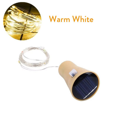 Solar 10LED 15LED 20LED Wine Bottle Lights Cork Shape Fairy Lights Garland Christmas Light Copper Wire Home Room Decoration Lamp