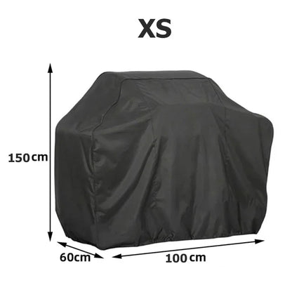 BBQ Gas Grill Cover UV Protective Durable Convenient Fits Weber Char-Broil Grill Furniture Cover Black