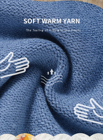 Kids Clothes Set 0-9M Autumn Winter Blue Casual Outerwear Newborn Infant Boys Long Sleeve Sweaters Pullovers+Pants Toddler Suits