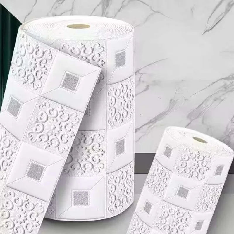 70cmx2m Meter Foam 3D Wall Stickers Self Adhesive Panel Home Decor Living Room Bedroom House Decoration Bathroom Brick Wallpaper