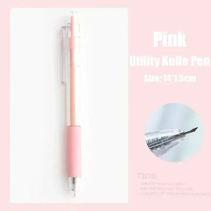 Art Utility Knife Pen Art Scrapbooking Craft Cutting Tool Sticker Paper Cut Knife Express Box Cutter Stationery School Supplies