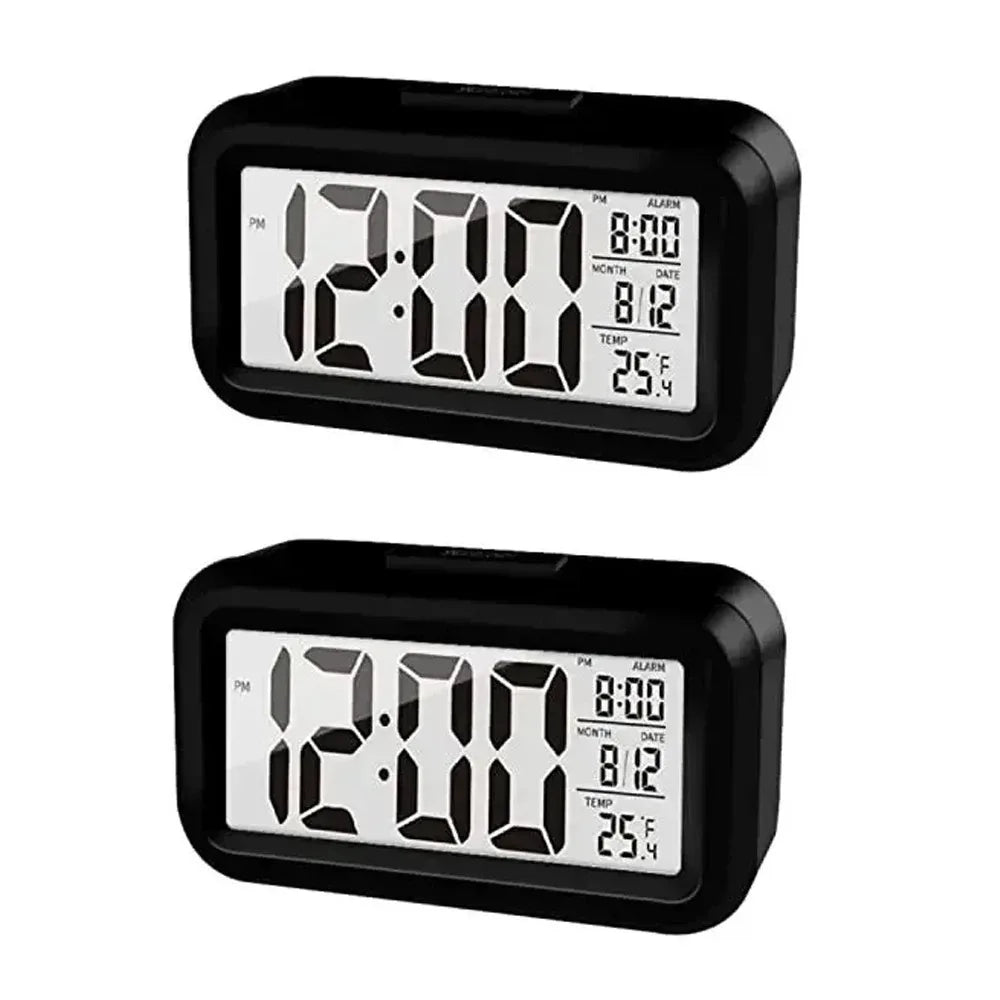 Small/Larger LED Digital Alarm Clock Backlight Snooze Mute Calendar Desktop Electronic Backlight Table Desktop Clocks
