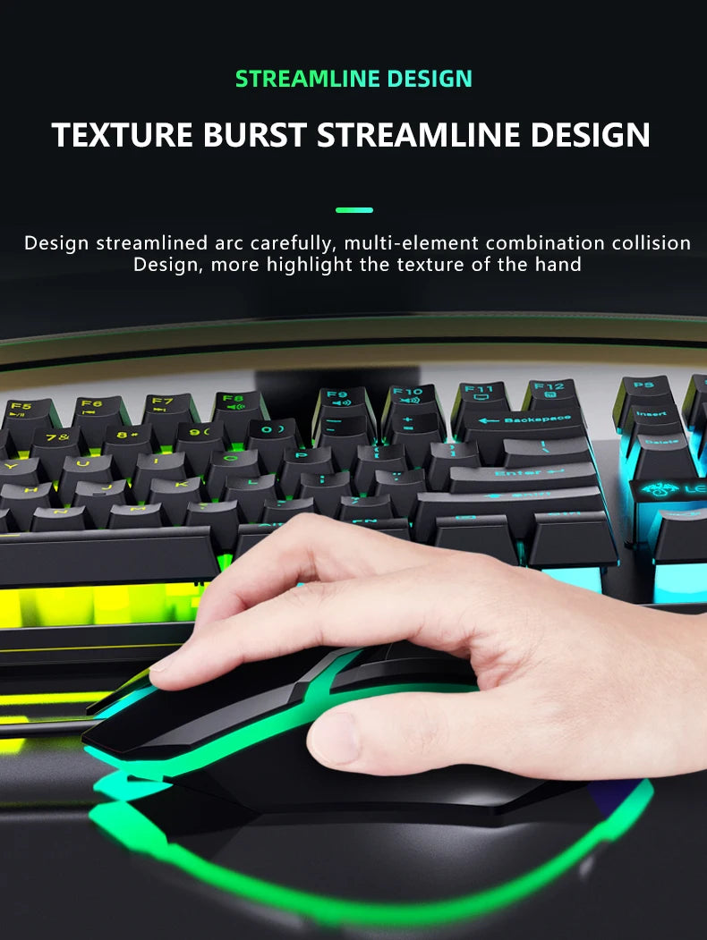 Computer Gaming Keyboard And Mouse Set USB Wired Backlight PC Keyboard Mouse Combos