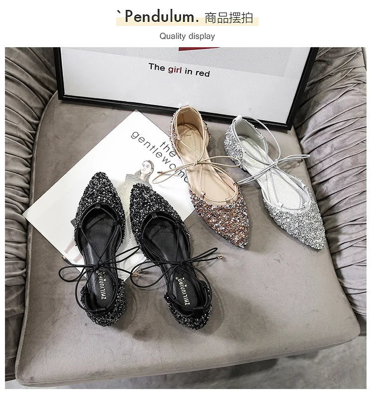 أحذية نسائية فاخرة أنيقة مريحة من تصميم 2022، أحذية نسائية أنيقة للبالغين، أحذية زفاف مثيرة برباط متقاطع