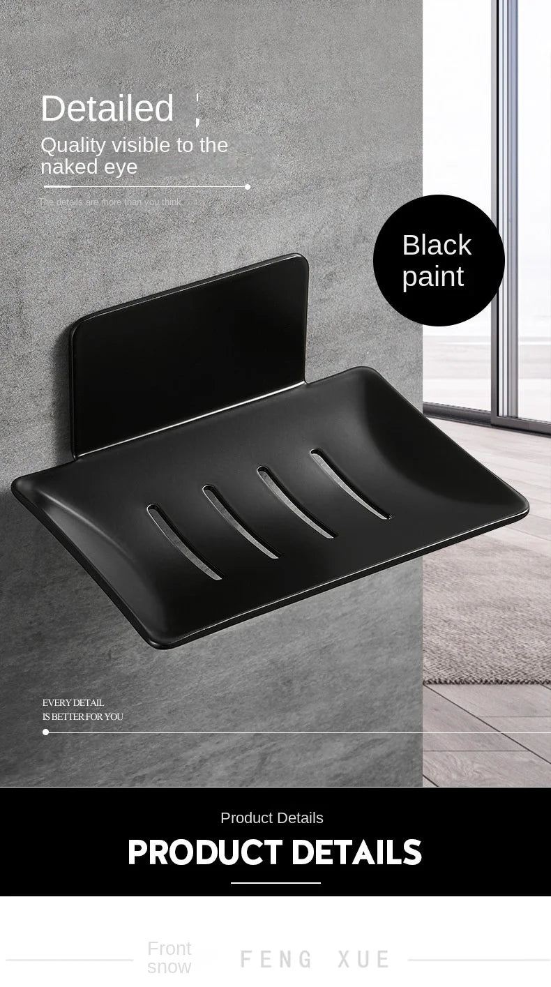 Bathroom soap box, soap box, wall-mounted non-drilling storage rack, drainage, bathroom washbasin, wall storage