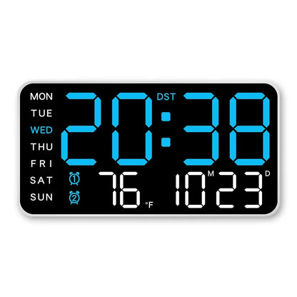 Giant Intelligent Digital Wall Clock｜One screen to control time-temperature-date, home technology pulls full!