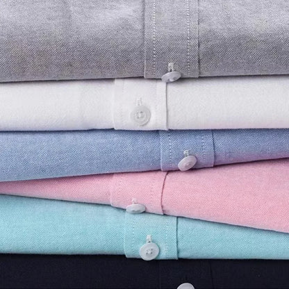 Plus 5XL 6XL Mens Oxford Shirts 100% Cotton Spring Long Sleeve Casual Business Formal Dress Shirt Regular Fit Social Man Clothes