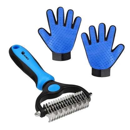 Pet Deshedding Brush Silicone Grooming Gloves Cat Dog Hair Remover Pet Comb Gloves Cleaning Hair Removal Shedding Supplies