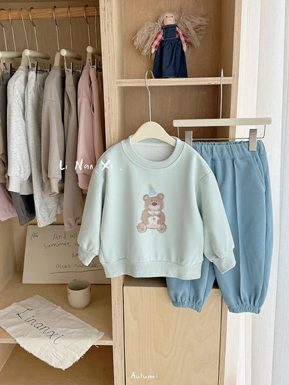 Kids Clothes Sets 2025 Autumn Winter Sport Suits for Boys Cartoon Sweatshirts+pants Tracksuits for Girls Toddler Outfits Sets