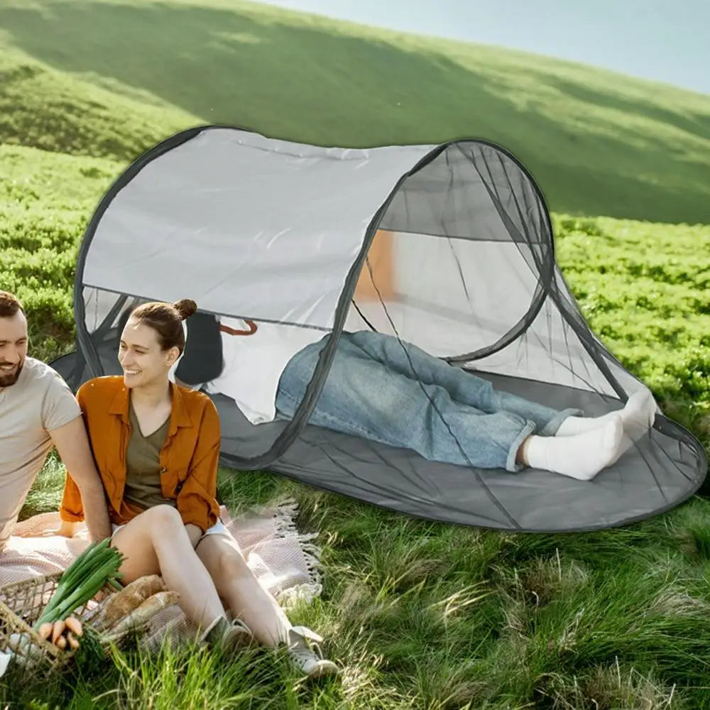 Tents for Camping Foldable Net Tent with Floor Single Person Camping Screen Shelter Portable Screen Houses for Bedding Camping