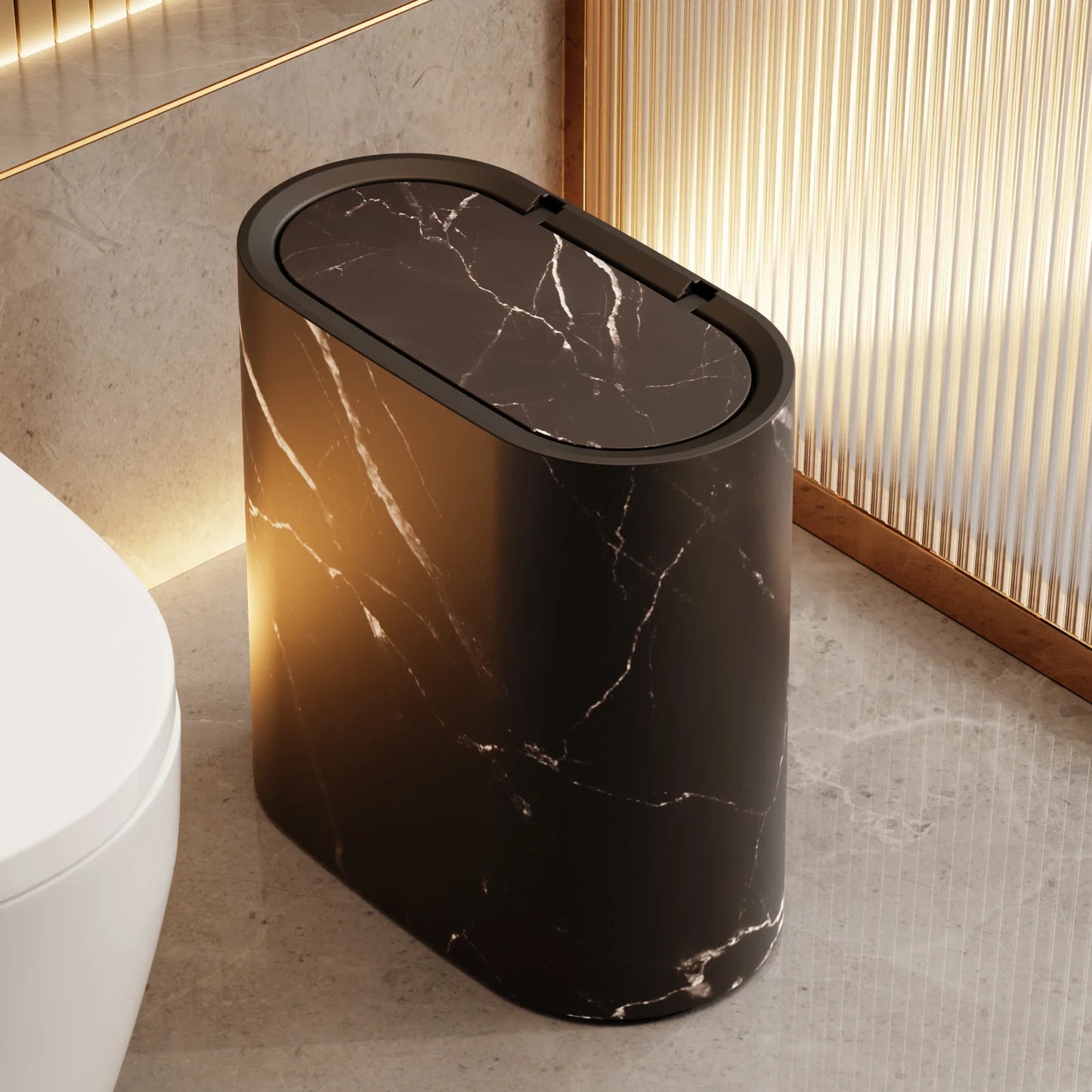 Bathroom Toilet Hotel B&B With Lid Kitchen Living Room Sandwich Trash Can Lid Multi-purpose Modern Toilet Hygienic Sandwich