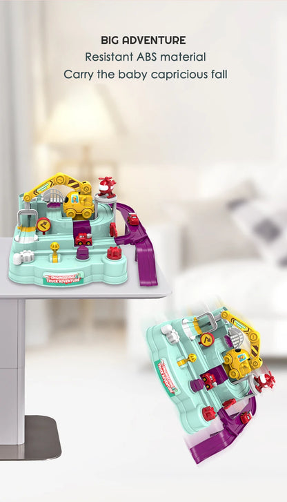 Car Train Track Sets Racing Rail Model Educational Toys Children Adventure Game Mechanical Interactive Animals Space Rocket Toy