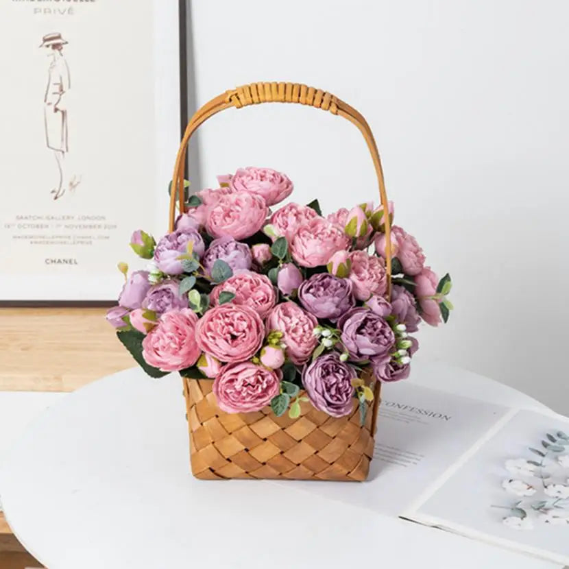 30CM Artificial Flowers Silk Peony Bouquet Festival Vases for Decoration Craft Home Garden Living Room Wedding Accessories props