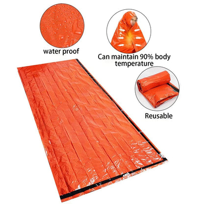 Emergency Sleeping Bag, Mylar Emergency Blanket, Waterproof Lightweight Survival Shelter Blanket