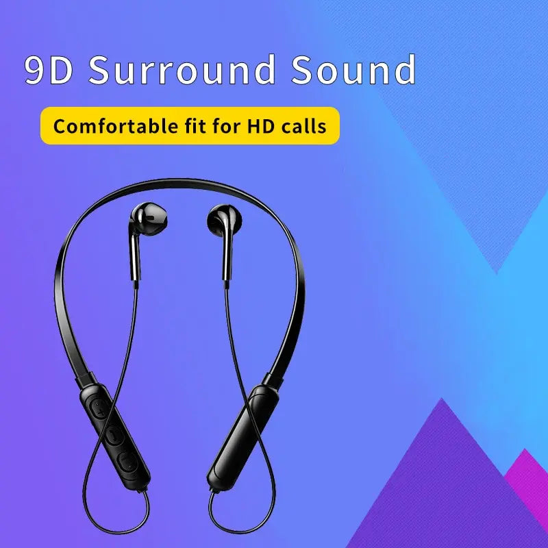1PC G07 Wireless 9D Bluetooth Headset NeckHanging Stereo Noise Reduction Universal 5.0 Sports Headset Microphone