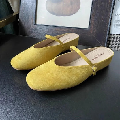 Woman Shoes ‌Summer New Women's Slippers Outdoor Casual Low Heel Slides with Buckle Slippers Women Daily Wear Closed Toe Sandals