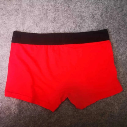 5 PCs Men's High Elastic Plain Color Comfortable Boxer Briefs Panties Breathable Pantyhose