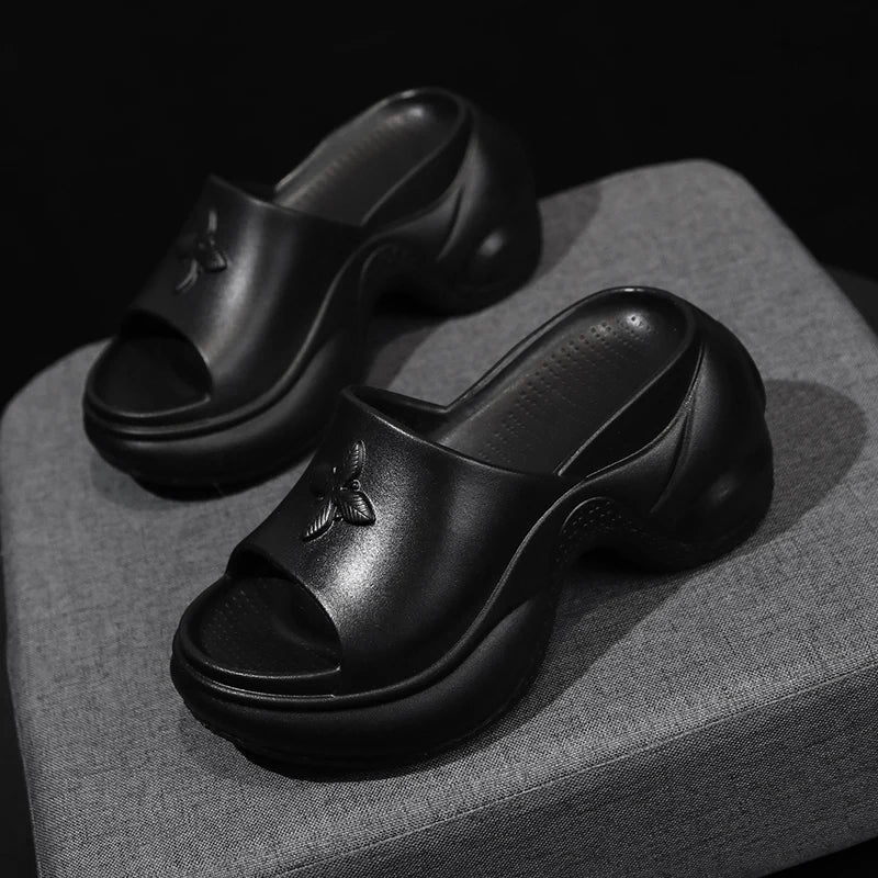 أحذية نسائية ربيعية مقاس 35-40، نعال كلوفر، كعب عالٍ، صنادل قابلة للتنفس، أحذية كاجوال جديدة بنعل ناعم