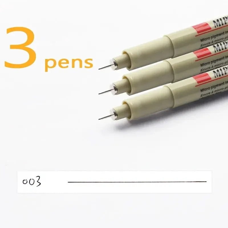3pcs Manga Markers Needle Pen Art Hand-painted Hook Line Pen Sketch Pens Stationery Set Art School Supplies Art Sakura Pen New