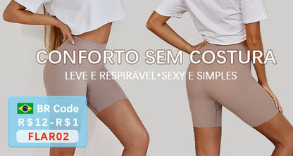 Flarixa Safety Pants High Waist Women's Shorts Under The Skirt Ice Silk Seamless Panties Breathable Boxer Briefs Cycling Shorts