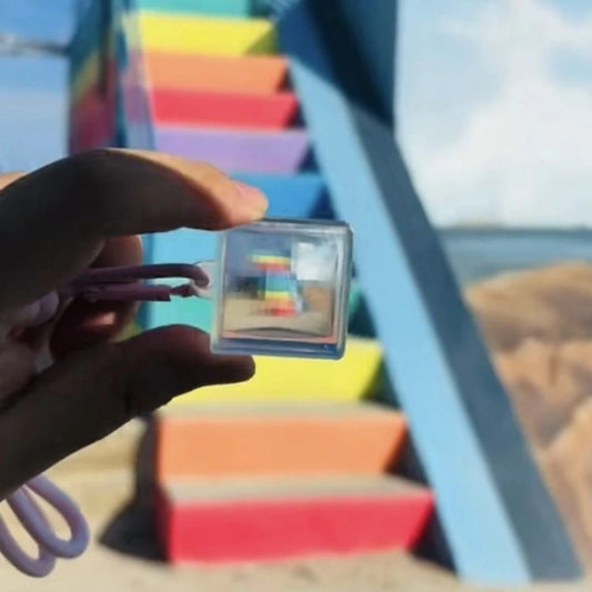 Pixel Photography Tool – Transparent Acrylic Mosaics for Keychains & Travel Memories – Mosaic Lens for Custom Gifts