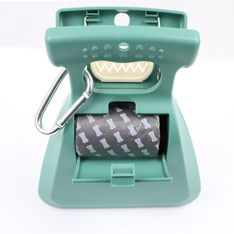 Foldable Dog Travel Pooper Scooper with 1 Roll of Biodegradable Bags – Portable Pet Waste Pickup Cleaner