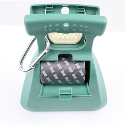 Foldable Dog Travel Pooper Scooper with 1 Roll of Biodegradable Bags – Portable Pet Waste Pickup Cleaner