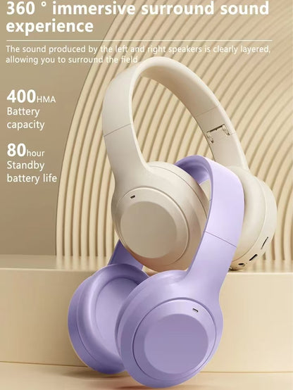 Premium Wireless Bluetooth 5.3 Headsets for Sports, Gaming, and Music – HD Mic & AUX/TF Support