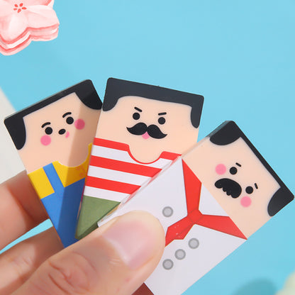 Creative Bald Man Pencil Eraser – Funny Student Stationery That Goes Bald with Use | School & Office Supplies for Kids