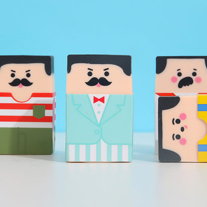 Creative Bald Man Pencil Eraser – Funny Student Stationery That Goes Bald with Use | School & Office Supplies for Kids